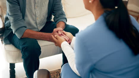 nurse providing compassionate care to senior man