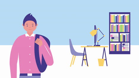 hombre de negocios en la oficina personaje avatar