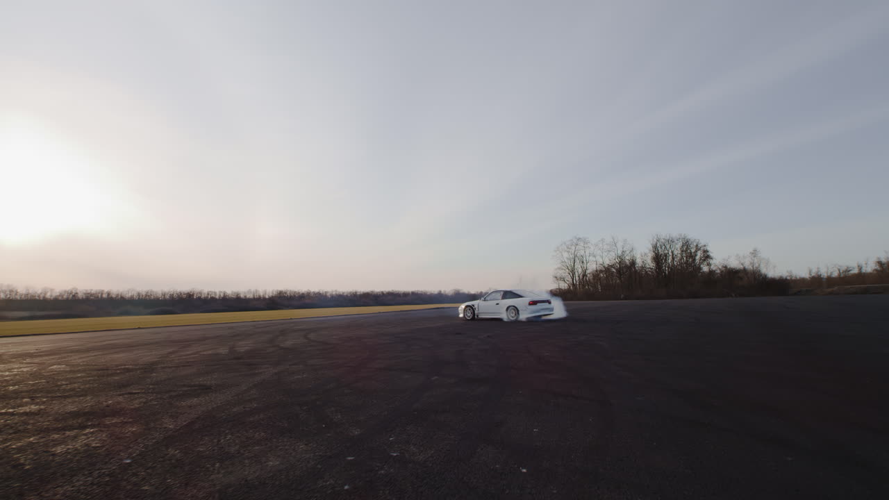 White Car Drifting