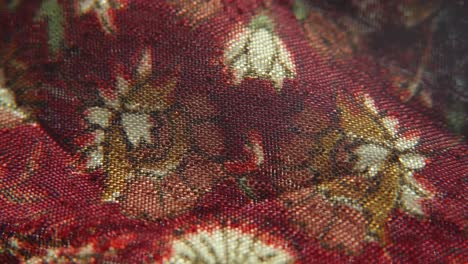 red textile fabric cotton macro shot, 4k