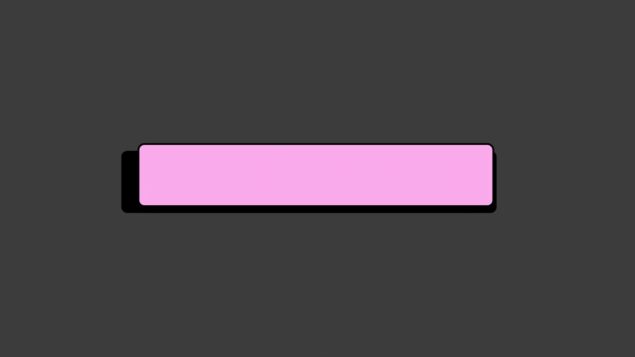 Rectangle rose minimaliste avec ombre sur fond gris