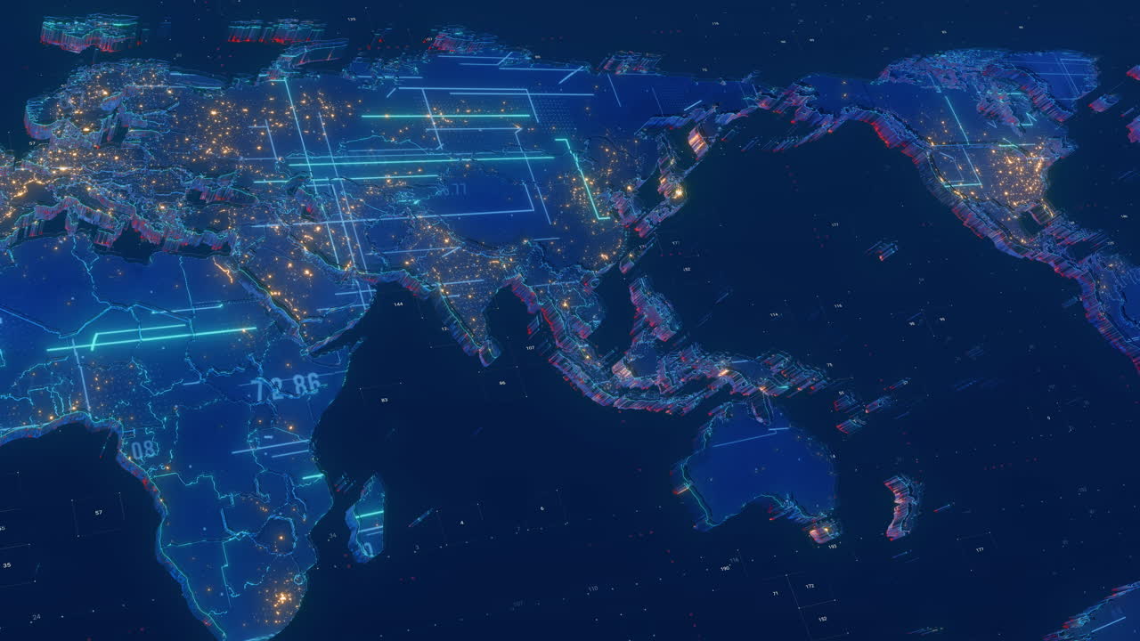 High-resolution 3D world map