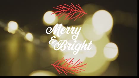 Animation-of-christmas-greetings-text-over-out-of-focus-fairy-lights