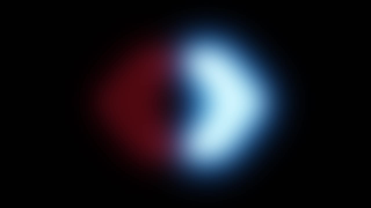 Abstract Red and Blue Light Blur on Black Background