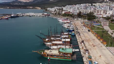 recreational boats anchored in marina