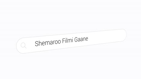 Entering Shemaroo Filmi Gaane In Search Box