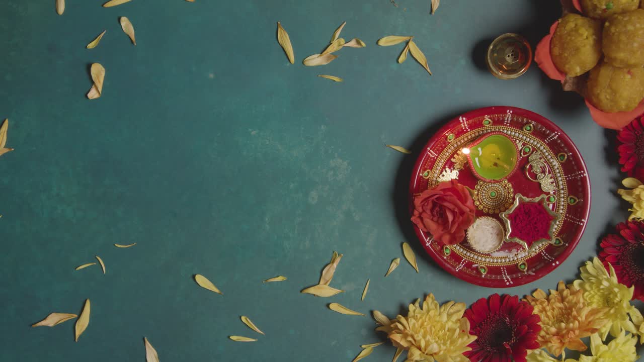 Brother Gifts Sister Money for Rakhi in Top Down Scene, Real Time