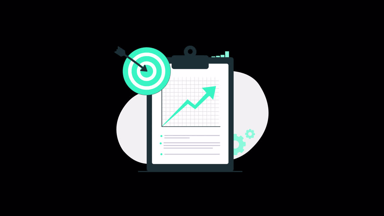 Laporan Bisnis Animasi dengan Grafik Pertumbuhan dan Target
