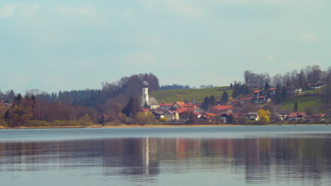 Pan-shot-towards-the-village-Gmund-near-the-Tegernsee