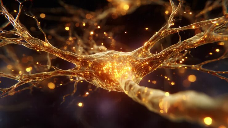 A Stunning Visualization of Neural Activity: Delving Deep into the Intricate Structure and Polish of Neurons Exhibiting Glowing Synaptic Connections and Fascinating Electric Pulses