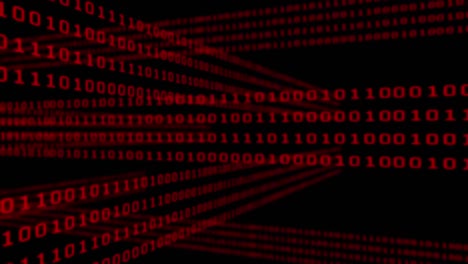 Animation-of-binary-coding-data-processing-over-processor-circuit-board