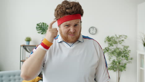 funny man in sportswear