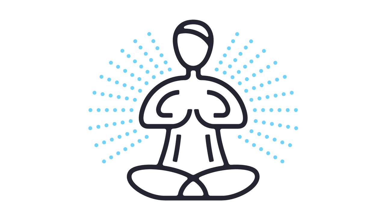 animación del icono del yoga