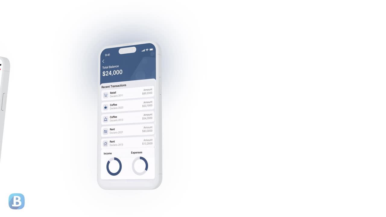 Smartphone App Promo Mockup – moderne glassmorfismestil – AE-mal