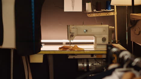 sewing machine in tailor workshop