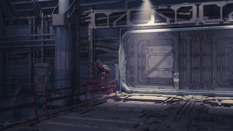 futuristic spaceship corridor