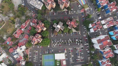 high-rise apartment buildings in south mexico city, seen from above