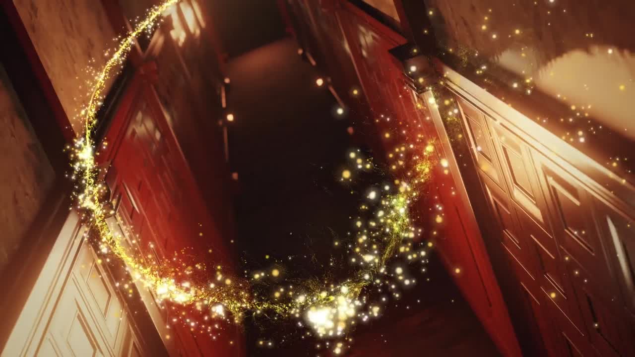 무서운  ⁇ 은 복도에서 움직이는 빛의 애니메이션