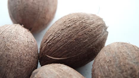 close-up of coconuts