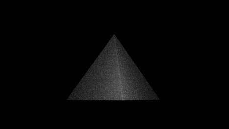 3d pyramid with gray sand surface rotating on black background