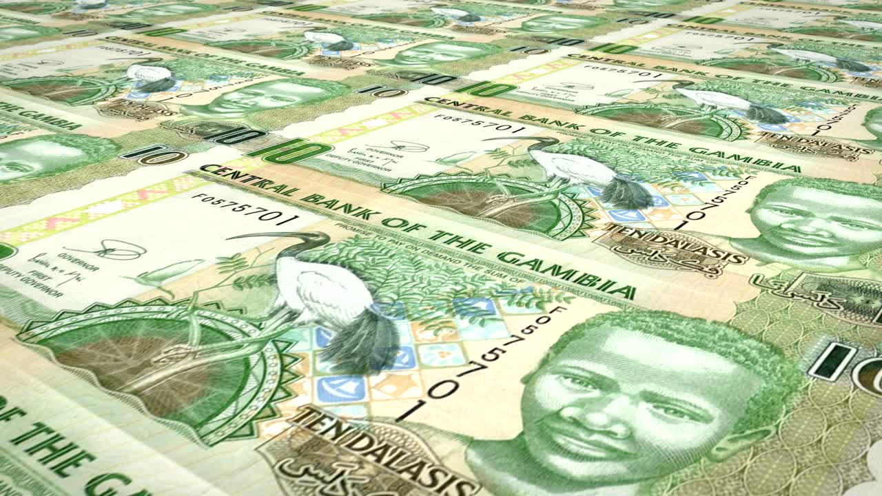 비아의 10 비아 달라시 지폐, 롤링, 현금, 루프