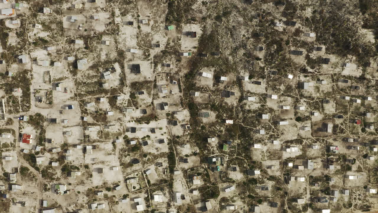 vista aérea de un asentamiento informal