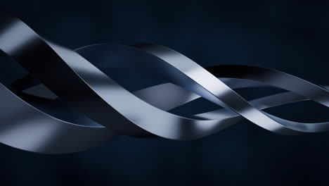 metallic curve geometry background, 3d rendering.