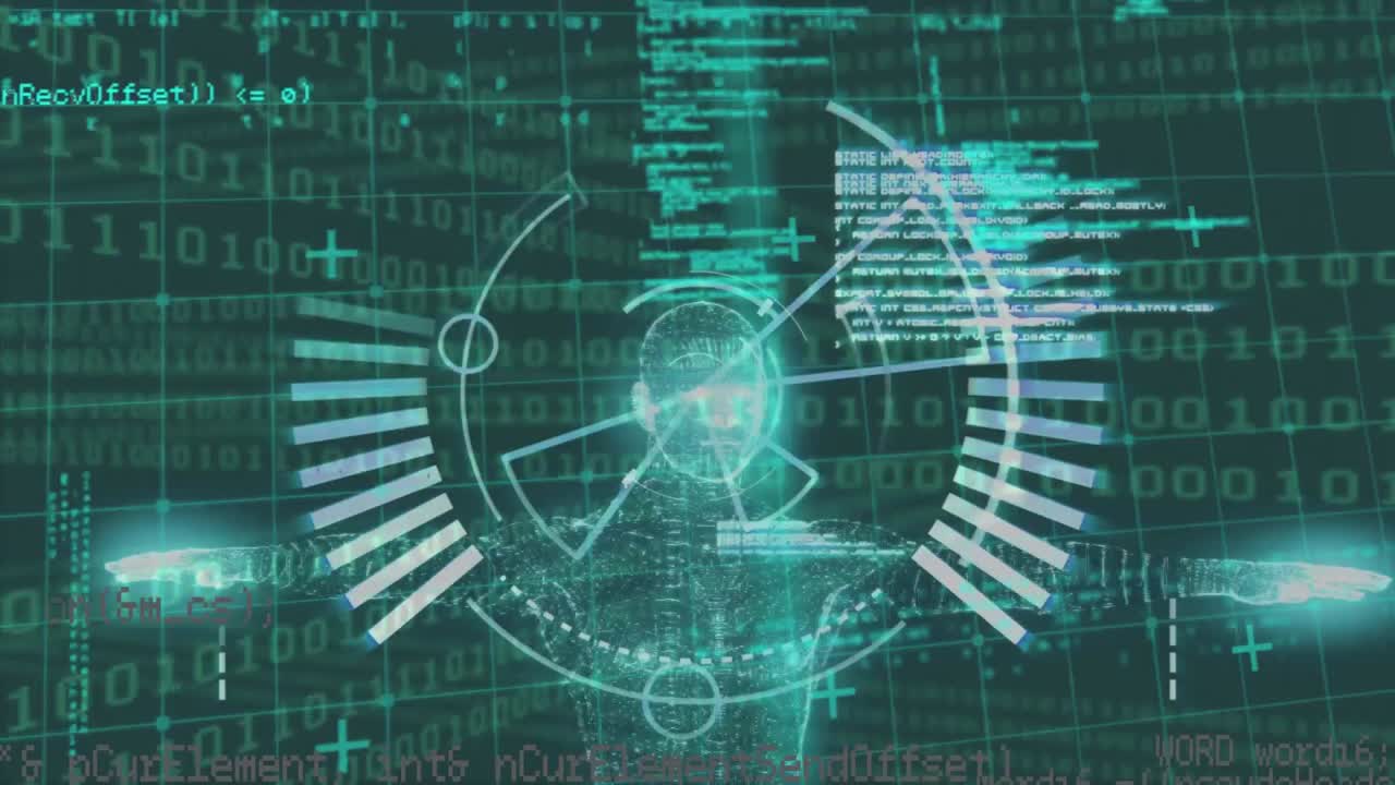 Animation of data processing over scope scanning