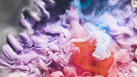 colorful ink explosion underwater mix smoke flow