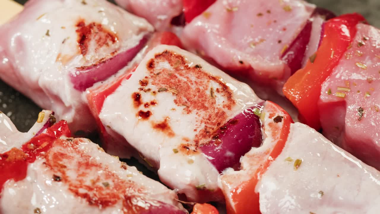 Grilled Pork and Vegetable Skewers