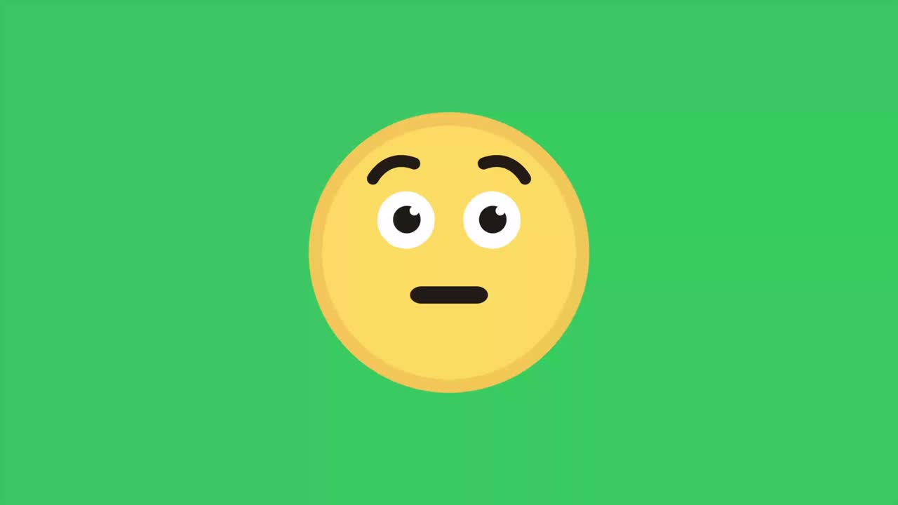 Nervous Scream Social Media Emoji - Chroma Key