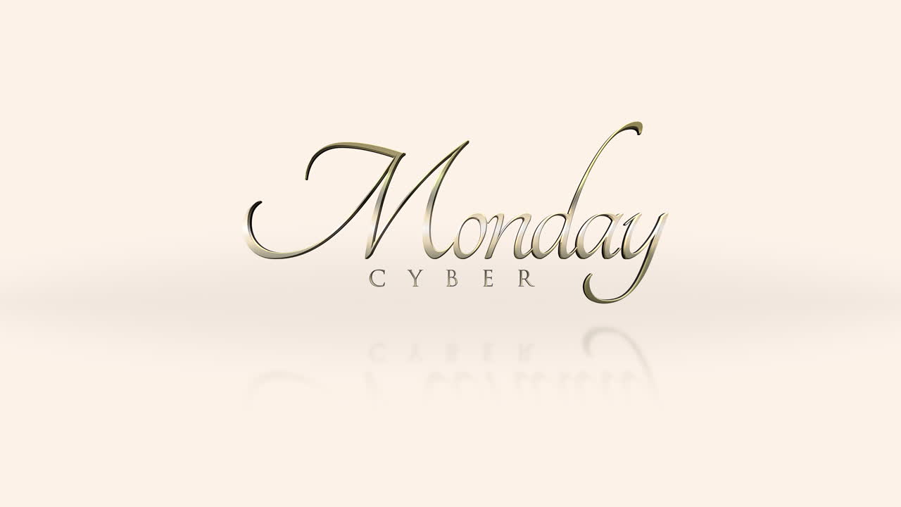 Elegant Cyber Monday text on brown gradient