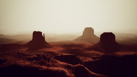 monument valley: a hazy desert landscape