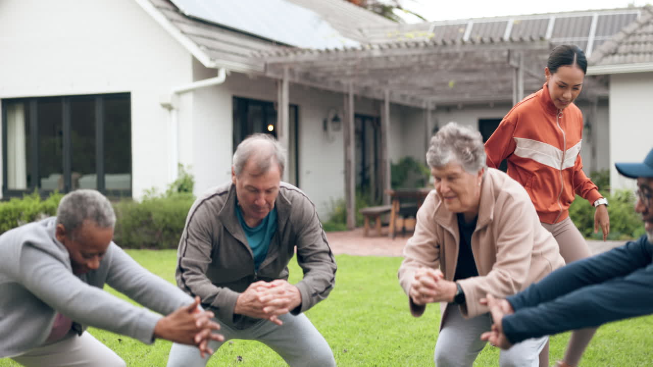 노인들과의 수업, 코치 및 건강