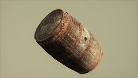 classic old rusted wooden barrel