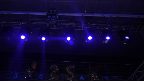 stage lighting at a night event