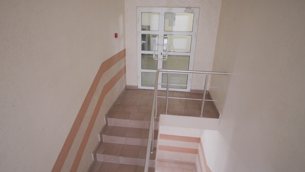 Modern building staircase and landing