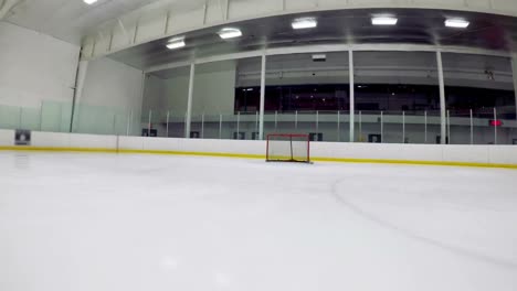 empty ice hockey venue 4k