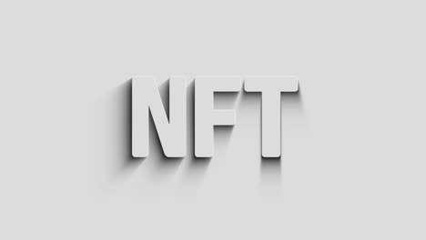 símbolo de ficha no fungible nft 3d con sombra