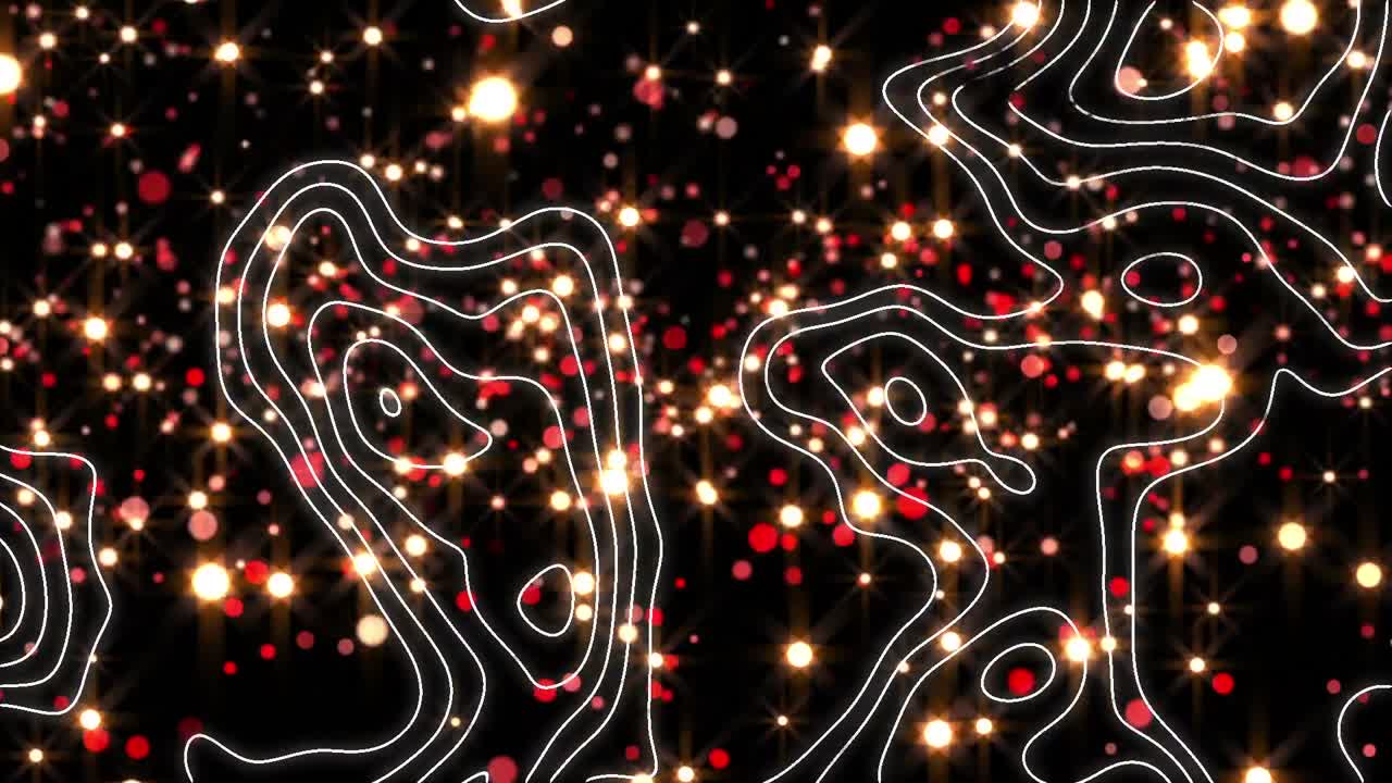 анимация пятен и форм на рождество на черном фоне