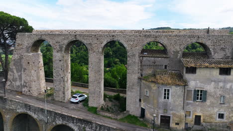 Orte-Town-In-The-Region-Of-Lazio-In-Italy---Aerial-Pullback