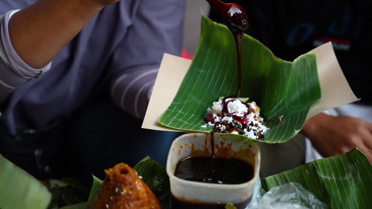 Delicious sweet treats, traditional authentic Asian food, handmade snack