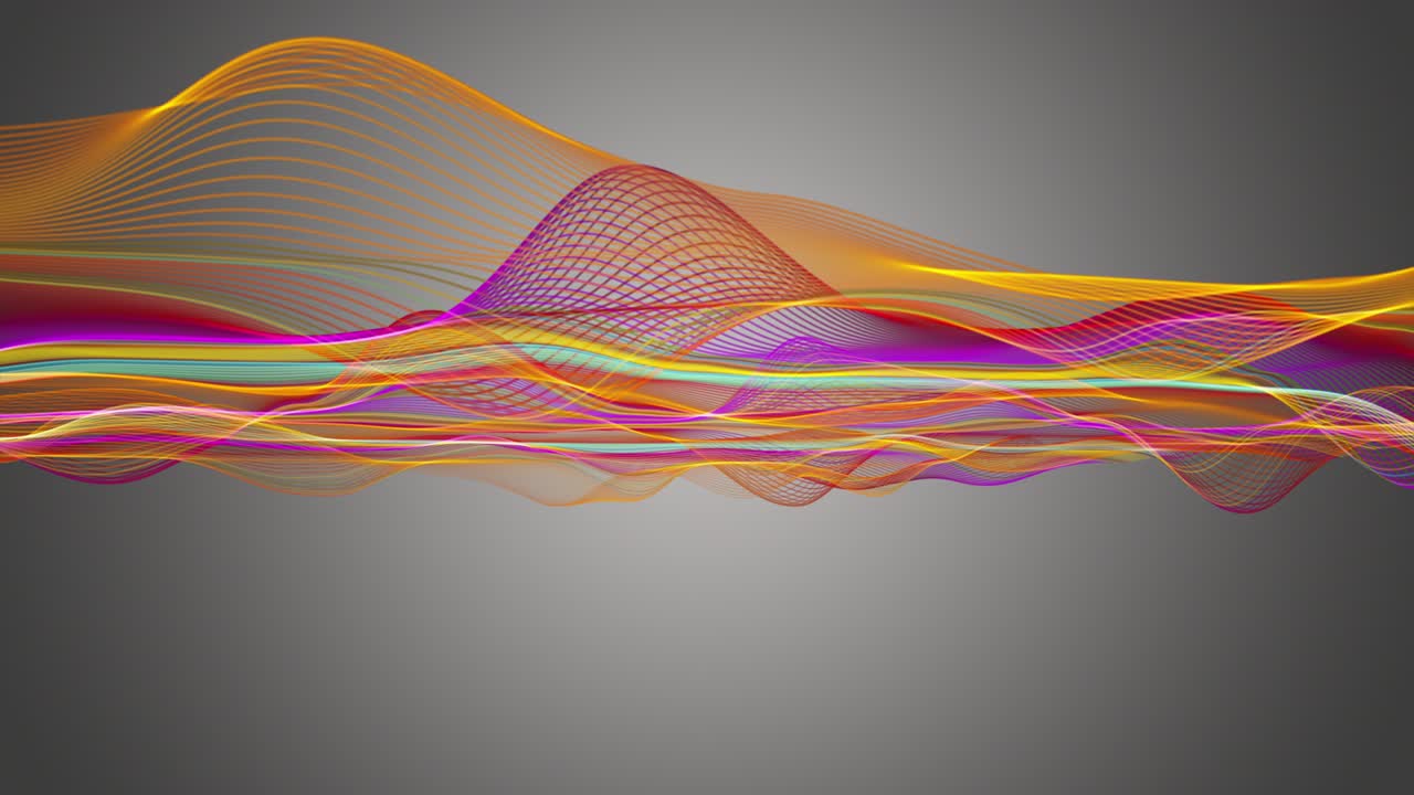 animación fantástica con objeto de onda de partículas en cámara lenta y espacio para texto, 4096x2304 bucle 4k