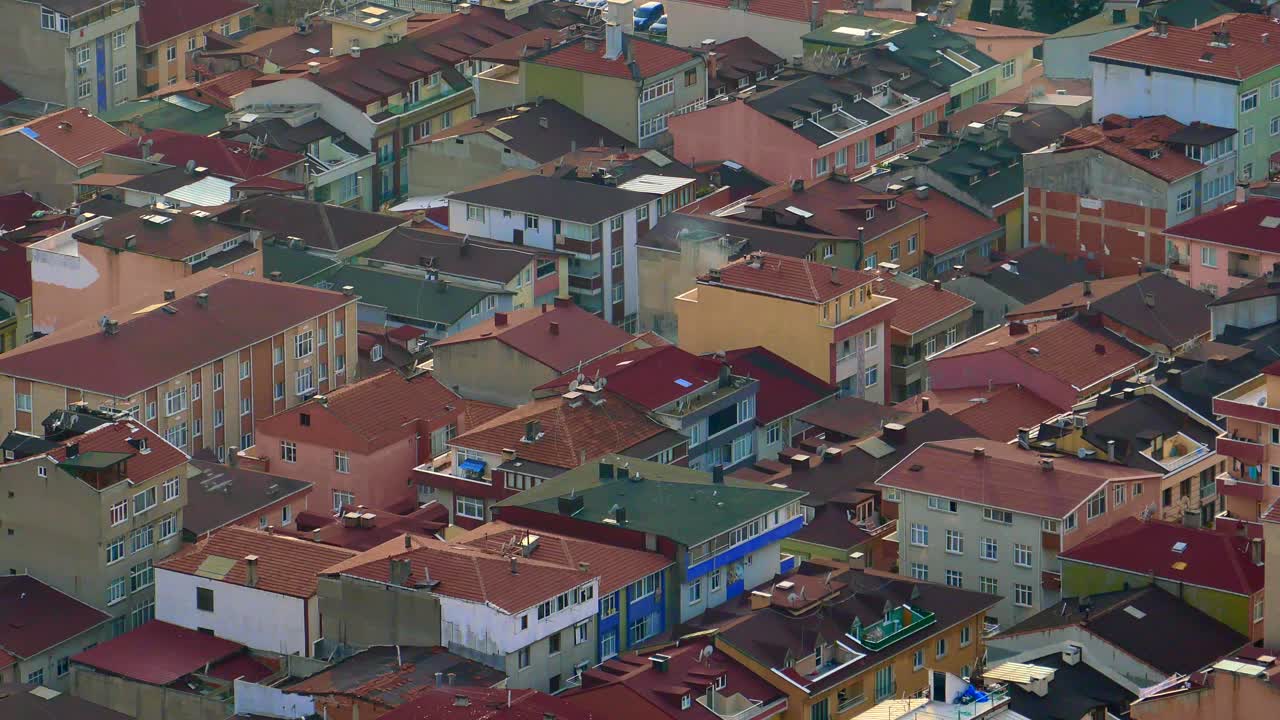 Vista aerea di un quartiere cittadino colorato