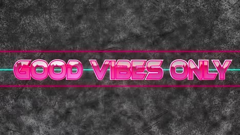 Animation-of-good-vibes-only-text-over-geometrical-shapes-on-dark-background