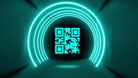 animation of flickering white qr code