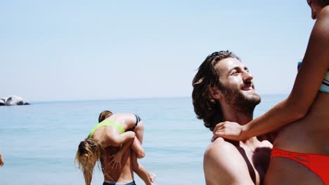 Couples-having-fun-at-beach