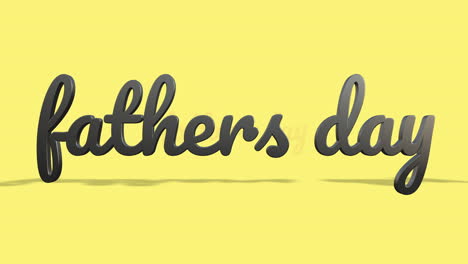 fathers day celebrating dads with red text on yellow