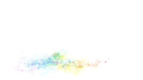 Multi colored smoke on white background