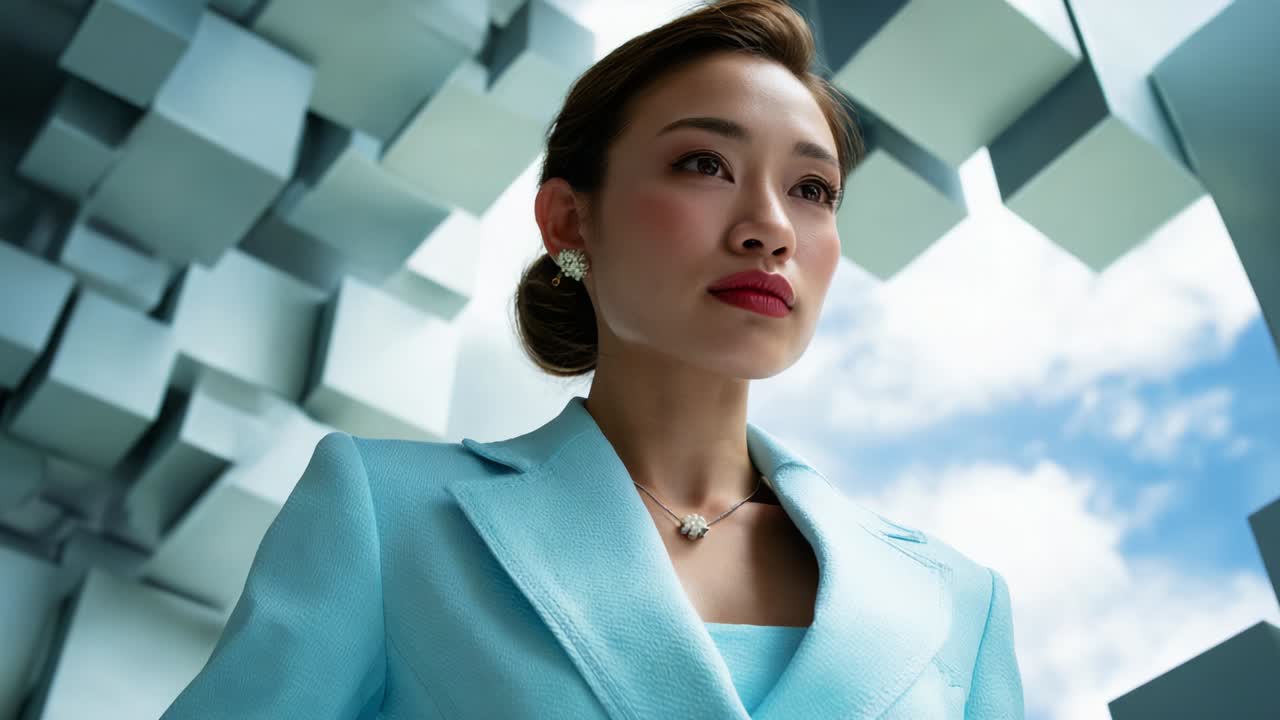 Elegant and Confident Businesswoman in Modern Setting